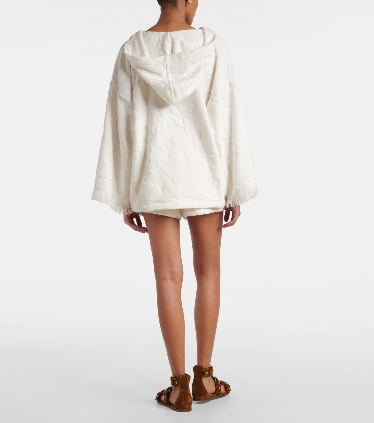 Dorothee Schumacher Cosy Towelling cotton terry jacquard hoodie