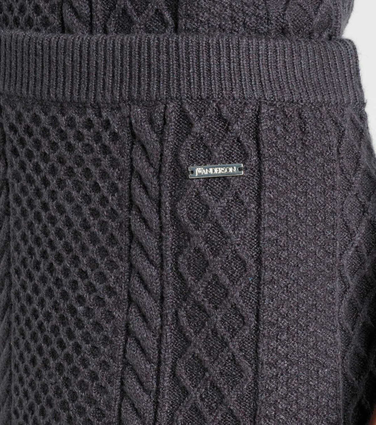 JW Anderson Cable-knit wool and cotton-blend miniskirt