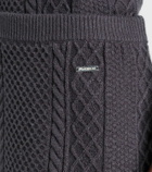 JW Anderson Cable-knit wool and cotton-blend miniskirt