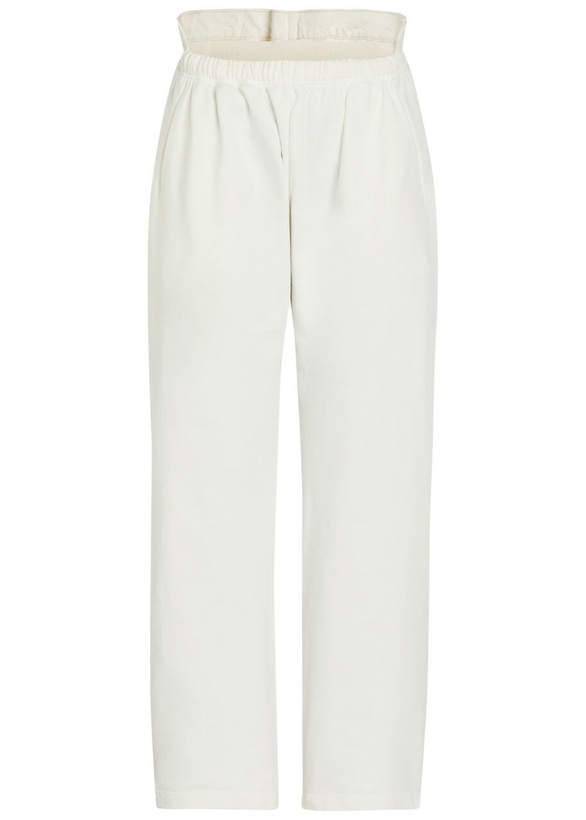 Photo: Bettter Contrasting Denim and Cotton Straight-leg Trousers White