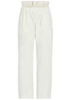 Bettter Contrasting Denim and Cotton Straight-leg Trousers White
