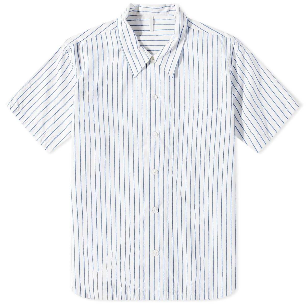 Sunflower Men's Spacey Stripe Short Sleeve Shirt in Blue Sunflower