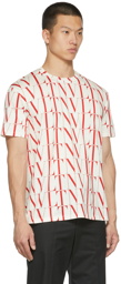 Valentino White & Red 'VLTN' Times T-Shirt