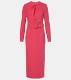 Safiyaa Belted midi dress