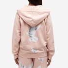 3.Paradis Women's Freedom Doves Zip Hoodie in Pink