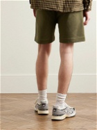 Canada Goose - Huron Straight-Leg Logo-Appliquéd Cotton-Jersey Drawstring Shorts - Green