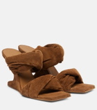 Rick Owens Twisted Cantilever 80 suede mules