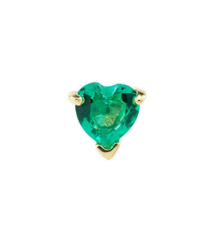 Photo: Roxanne First 14kt gold earrings with emerald