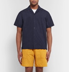 Saturdays NYC - Camp-Collar Cotton-Poplin Shirt - Men - Navy