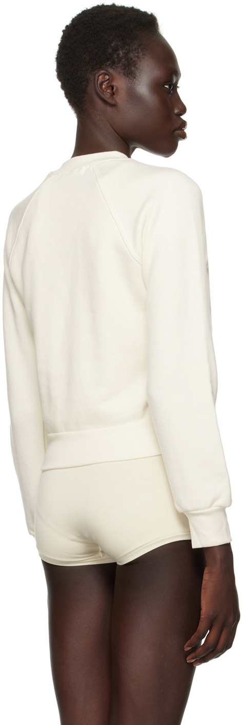 ÉTERNE Off-White Shrunken Raglan Sweatshirt