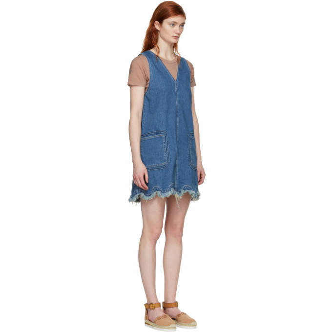 see by chloe denim dress See By Chloe Truly Navy Denim Dress Women's Size XS