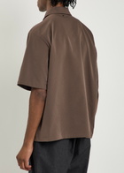 Herno Striped Seersucker Shirt Dark Brown