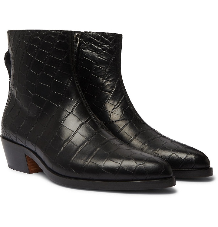Photo: Fear of God for Ermenegildo Zegna - Croc-Effect Leather Chelsea Boots - Black