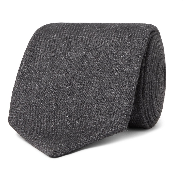 Photo: Kingsman - Drake's 9cm Wool, Silk and Cashmere-Blend Tie - Gray