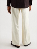 The Row - Carl Wide-Leg Pleated Cashmere and Linen-Blend Twill Trousers - Neutrals