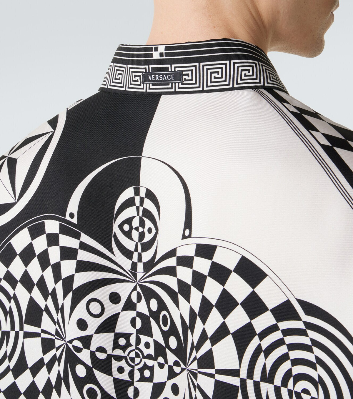 Versace Printed silk twill shirt