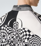 Versace Printed silk twill shirt