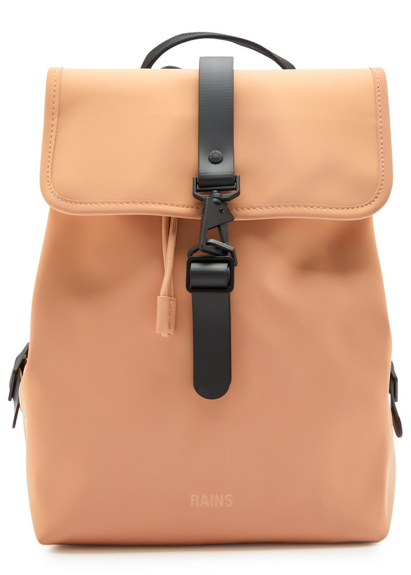 Photo: Rains Bucket Rubberised Backpack - Peach - One Size