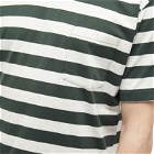 Beams Plus Men's Bold Stripe T-Shirt in Green