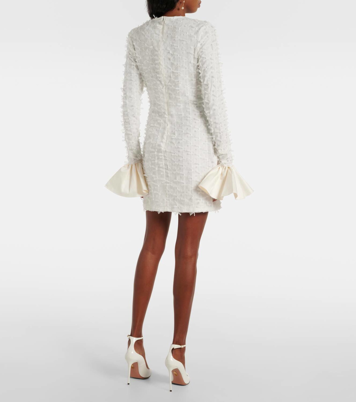 Rotate Bridal bow-detail mesh minidress ROTATE Birger