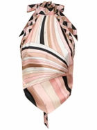 PUCCI Printed Silk Twill Halter Neck Top