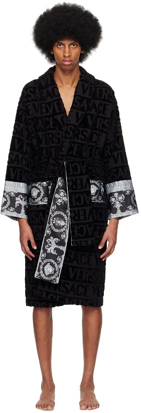 Photo: Versace Underwear Black 'I Heart Baroque' Robe