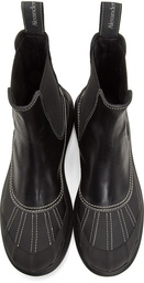 Alexander McQueen Black Leather Chelsea Boots