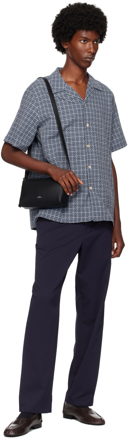 PS by Paul Smith Blue Cross-Stitch Shirt