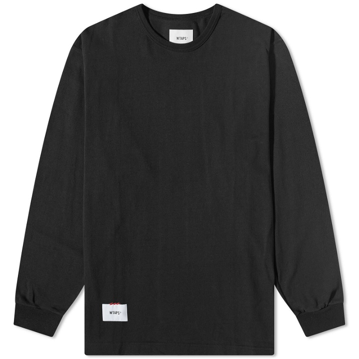 Photo: WTAPS Men's Long Sleeve Design 02 SQD T-Shirt in Black