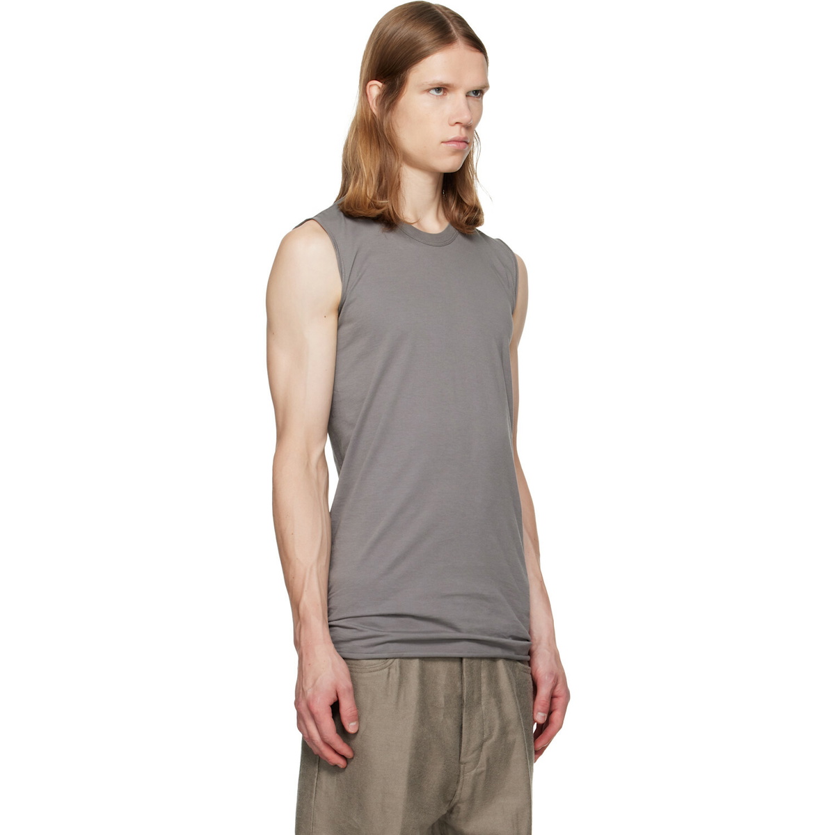 Rick Owens Gray Tower Basic SL Tank Top