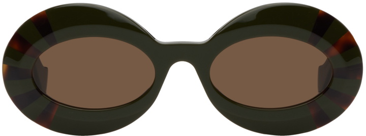 Photo: Loewe Green Oval Sunglasses