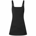 Courreges Women's Courrèges Twill Suspenders Trapeze Dress in Black
