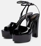 Saint Laurent - Jodie 145 patent leather platform sandals