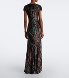 Etro Paisley velvet devoré gown