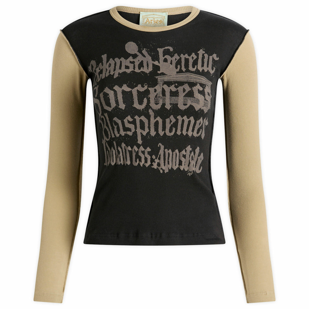 Aries Women's Slashed Shoulder Temple Vest in Black ARIES