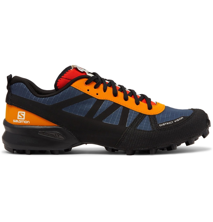 Photo: DISTRICT VISION - Salomon Rubber and Kevlar-Trimmed Mesh Sneakers - Blue