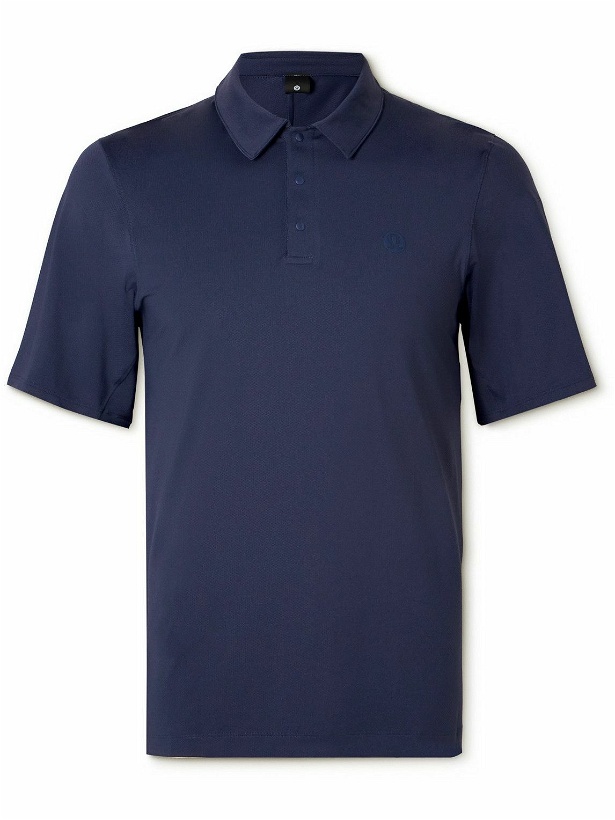 Photo: Lululemon - Logo-Appliquéd Stretch Recycled-Piqué Golf Polo Shirt - Blue