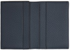 Burberry Navy Grained Calfskin Bifold Cardholder