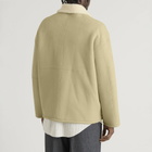 Auralee Men's Shearling Zip Blouson in Ivory Lime