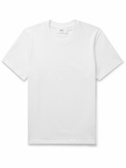 AMI PARIS - ADC Logo-Embroidered Organic Cotton-Jersey T-Shirt - White