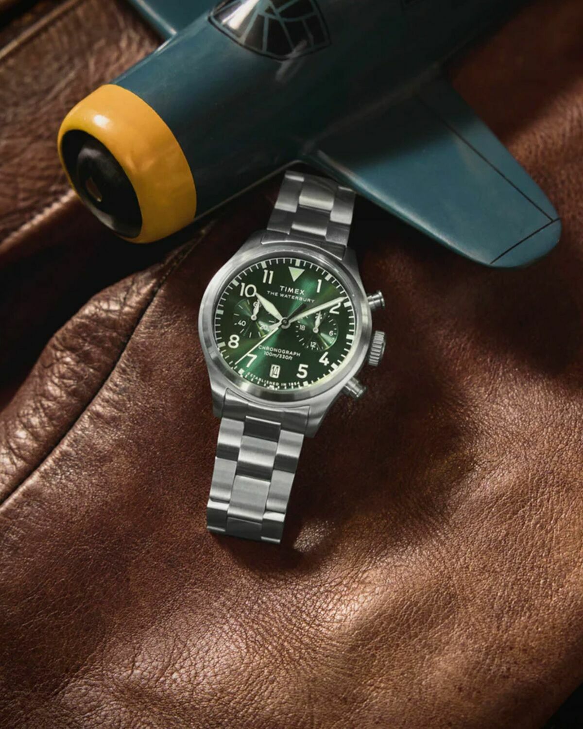 Timex Waterbuy Ace Chronograph Green Mens Watch