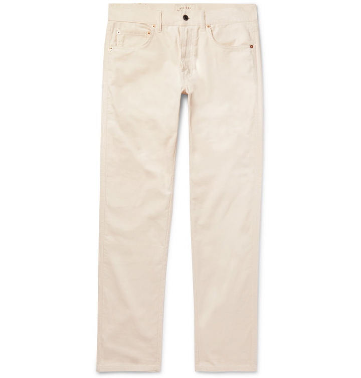 Photo: Holiday Boileau - Cotton-Corduroy Trousers - Off-white