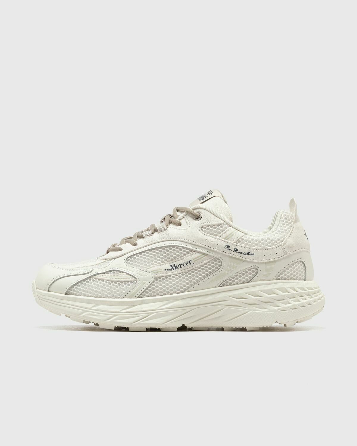 Mercer The Re-Run Max Suede White Mens Lowtop