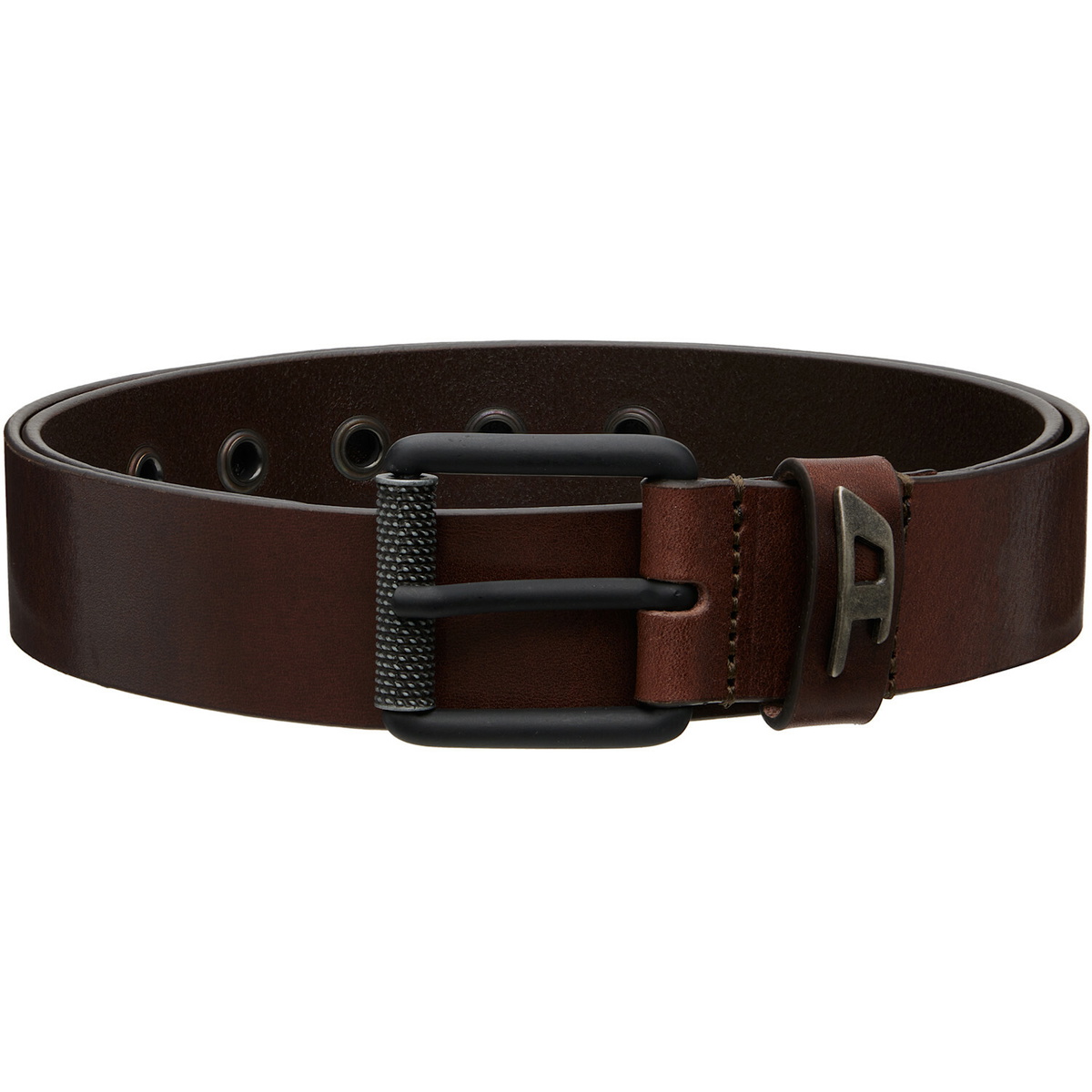 Diesel Brown 3.5cm Shiny Leather Belt