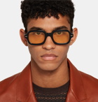 Gucci - Square-Frame Acetate and Gold-Tone Sunglasses - Black