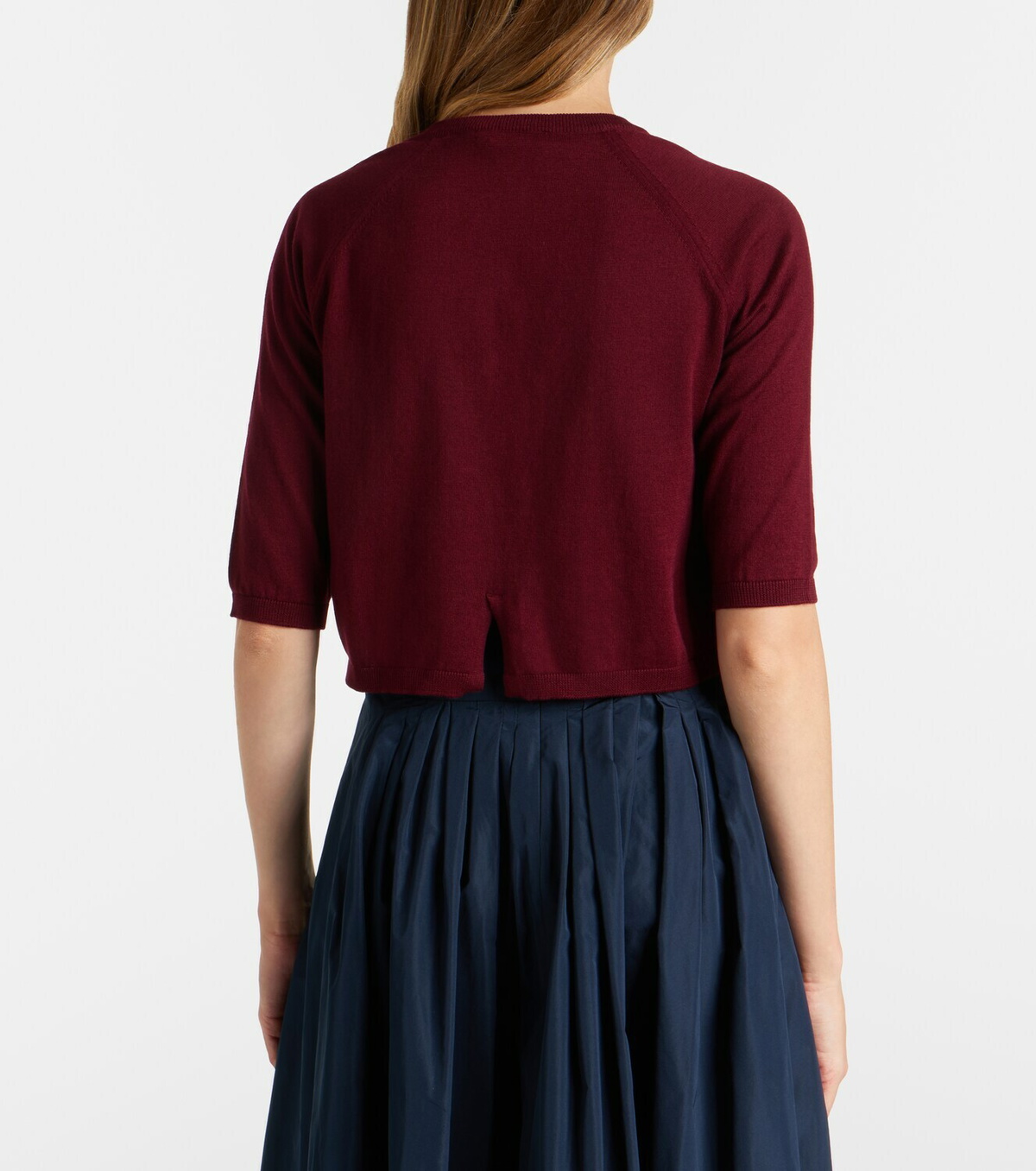 'S Max Mara Cropped cotton, silk, and cashmere cardigan