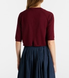 'S Max Mara Cropped cotton, silk, and cashmere cardigan