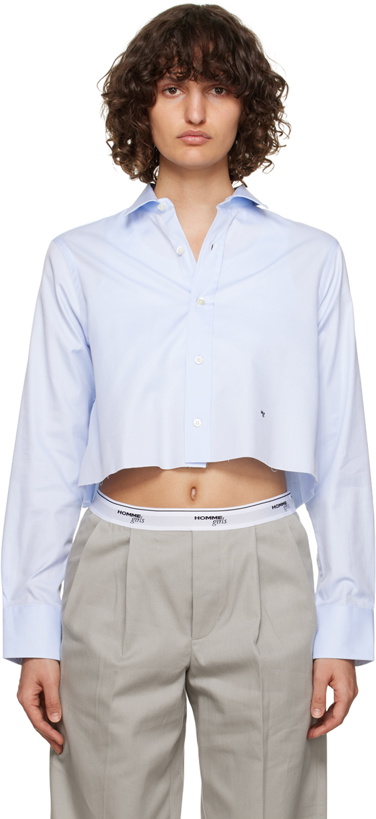 Photo: HommeGirls Blue Cropped Shirt