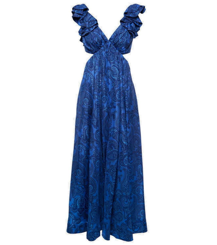 Photo: Zimmermann Ruffled paisley silk midi dress