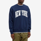 Uniform Bridge Men's New York Crew Sweat in Navy